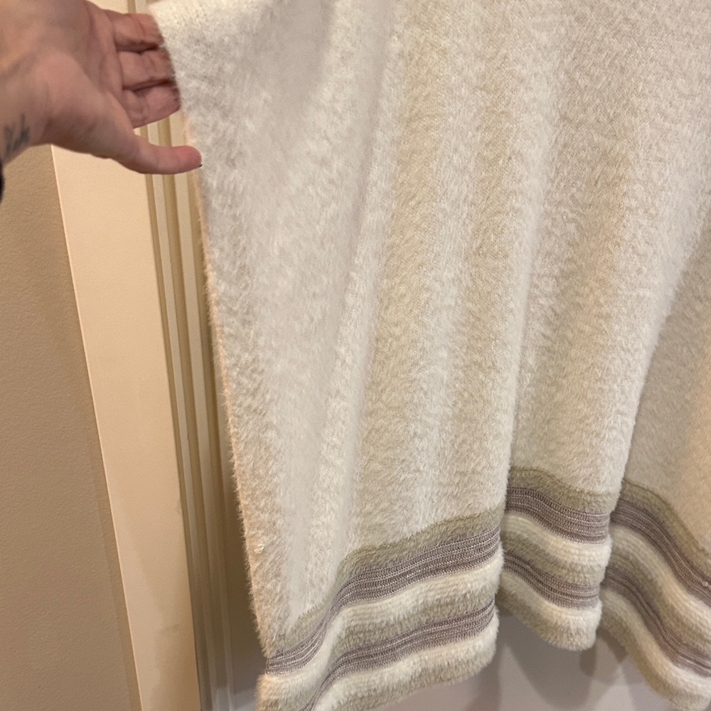 Chico's Cream Knit Poncho - Picture 5 of 5